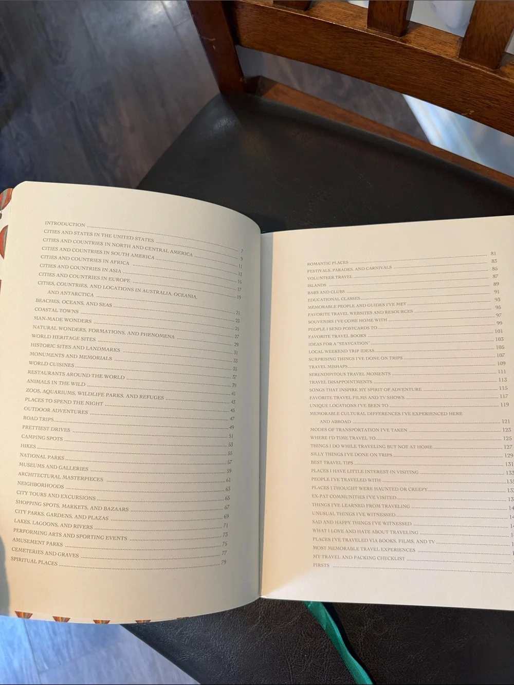 New! Travel Listography Journal